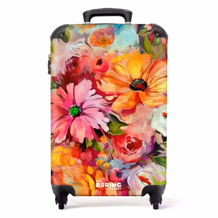 Suitcase - Flowers - Colorful - Art - Oil Painting