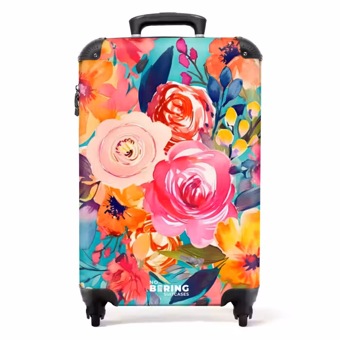 Suitcase - Flowers - Oil Painting - Colorful - Nature