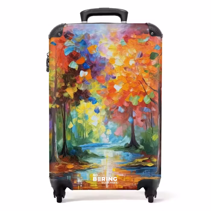 Suitcase - Forest - Nature - Oil painting - Rainbow