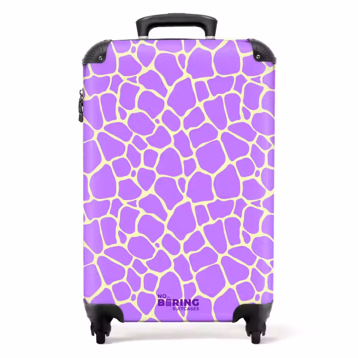 Suitcase - Giraffe print in lavender