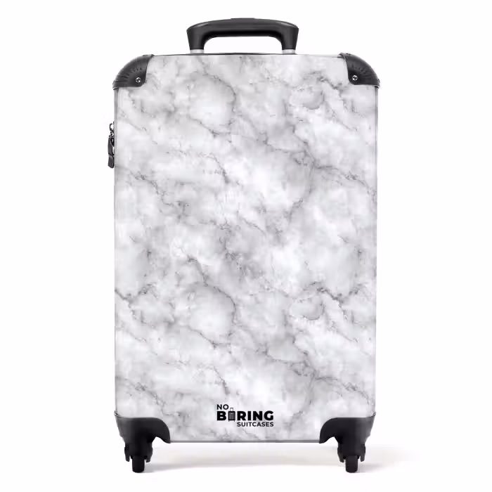 Suitcase - Gray - Marble - Classic - Veins