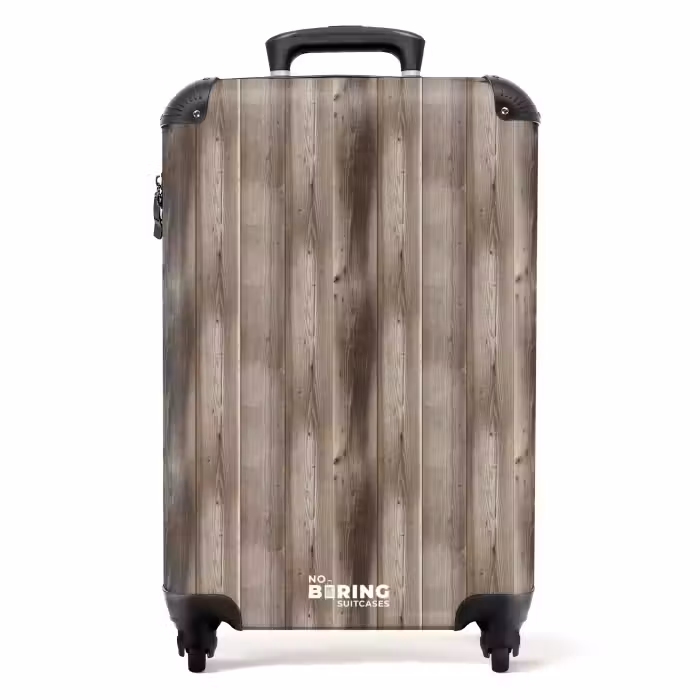 Suitcase - Graying vertical wood motif