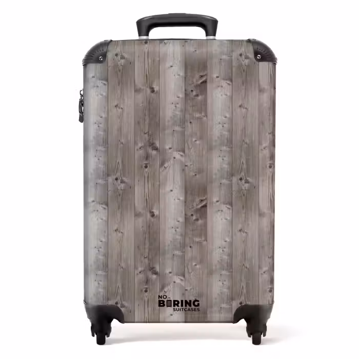 Suitcase - Graying wood with knots and vertical lines