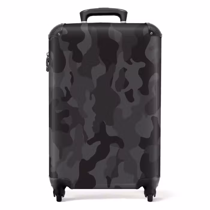Suitcase - Green camouflage print