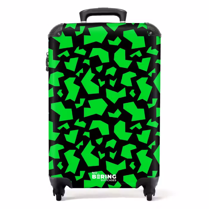 Suitcase - Green fragments on black