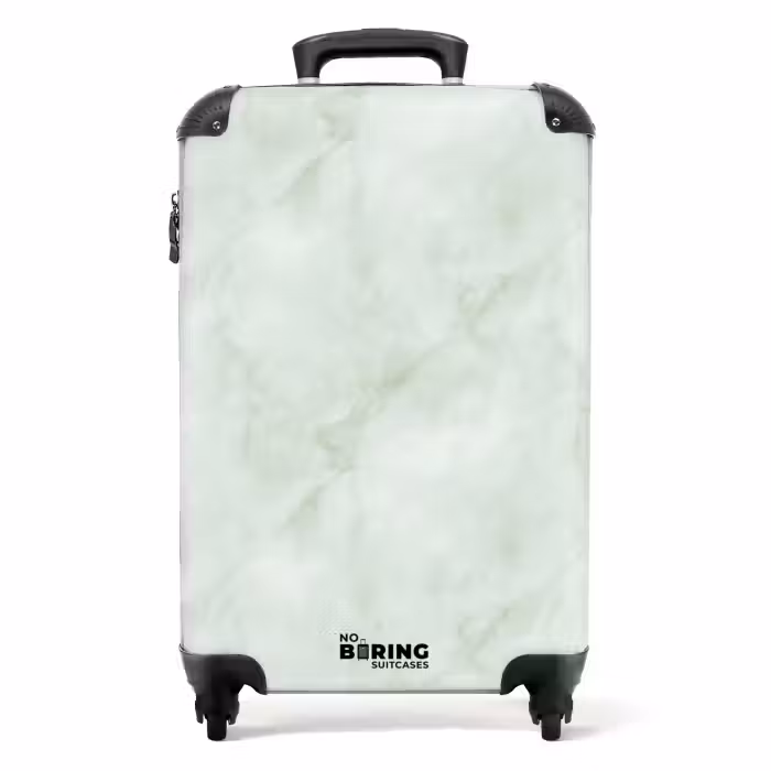 Suitcase - Green - Marble - Flowing veins