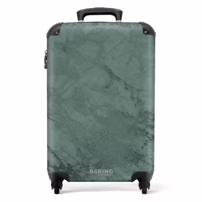 Suitcase - Green marble look