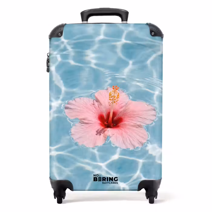 Suitcase - Hibiscus - Water - Pink