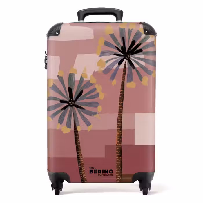 Suitcase - Illustration - Flowers - Planes - Abstract