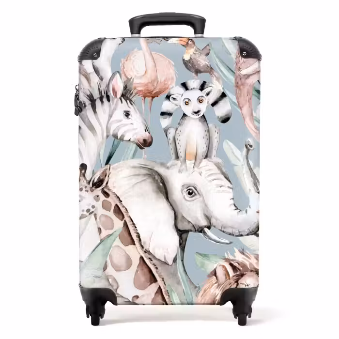 Suitcase - Jungle in Light Colors