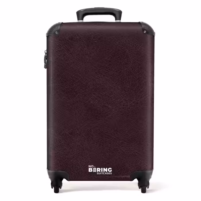 Suitcase - Leather look burgundy red
