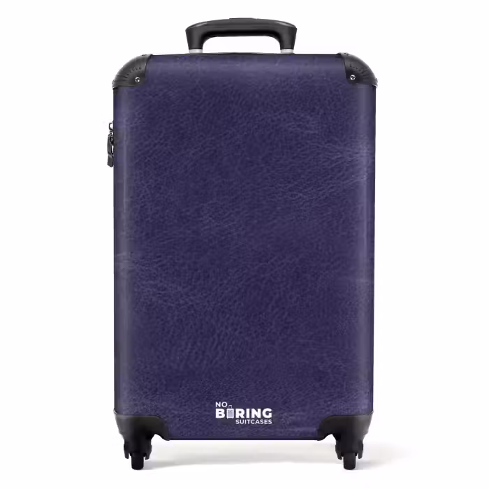 Suitcase - Leather look center purple