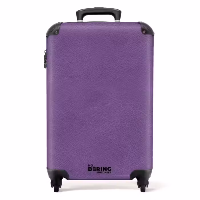 Suitcase - Leather look lilac purple