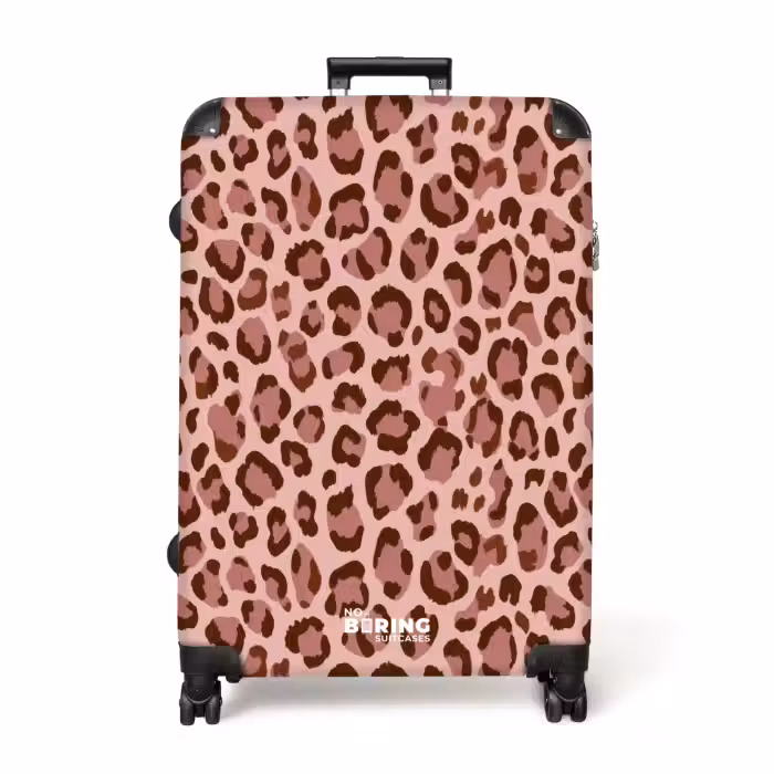 Suitcase - Leopard - Pattern - Pink
