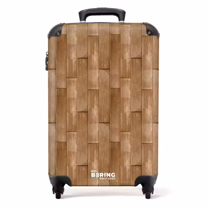 Suitcase - Light brown wood plank texture