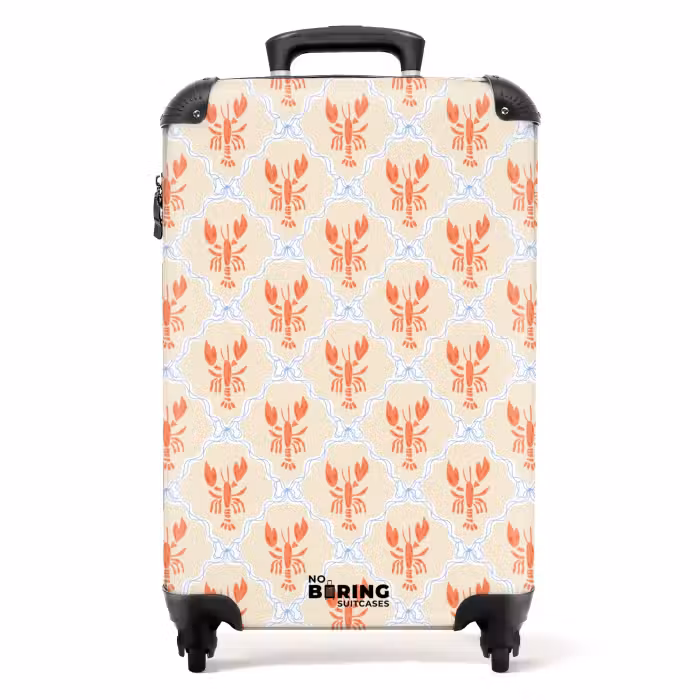 Suitcase - Lobster illustration orange