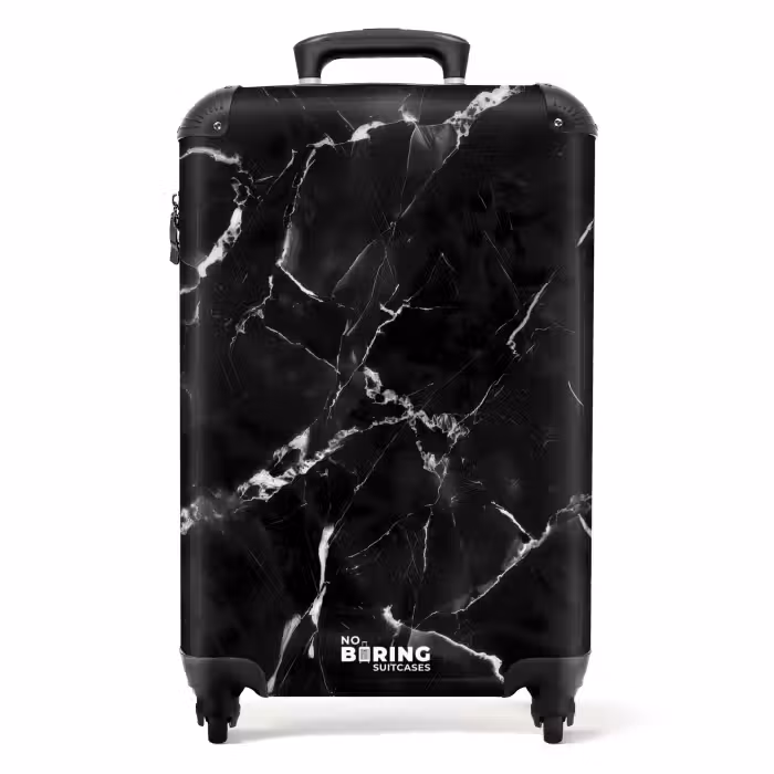 Suitcase - Marble - Black Marble with White Veins