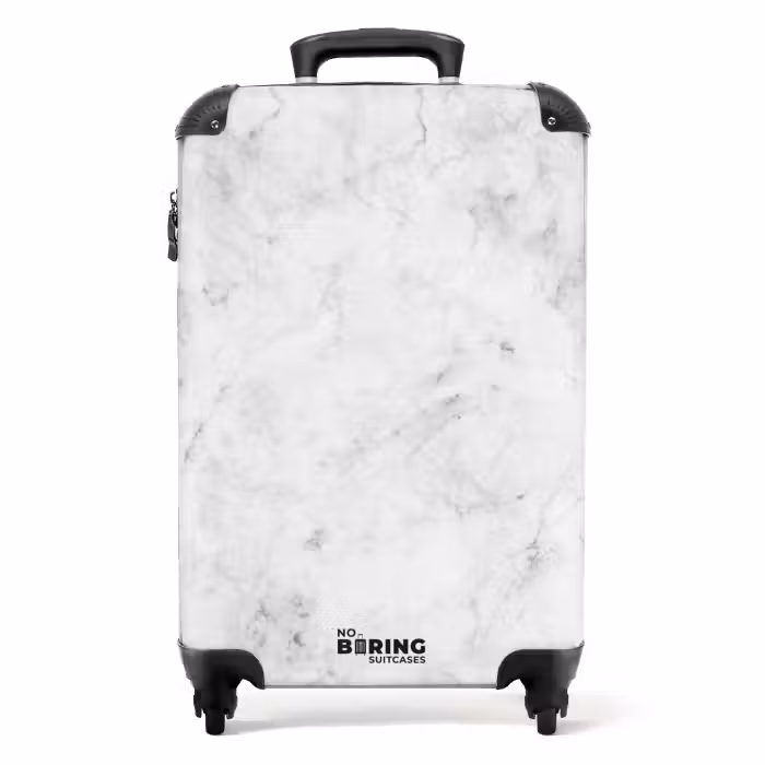 Suitcase - Marble - Classic White Marble