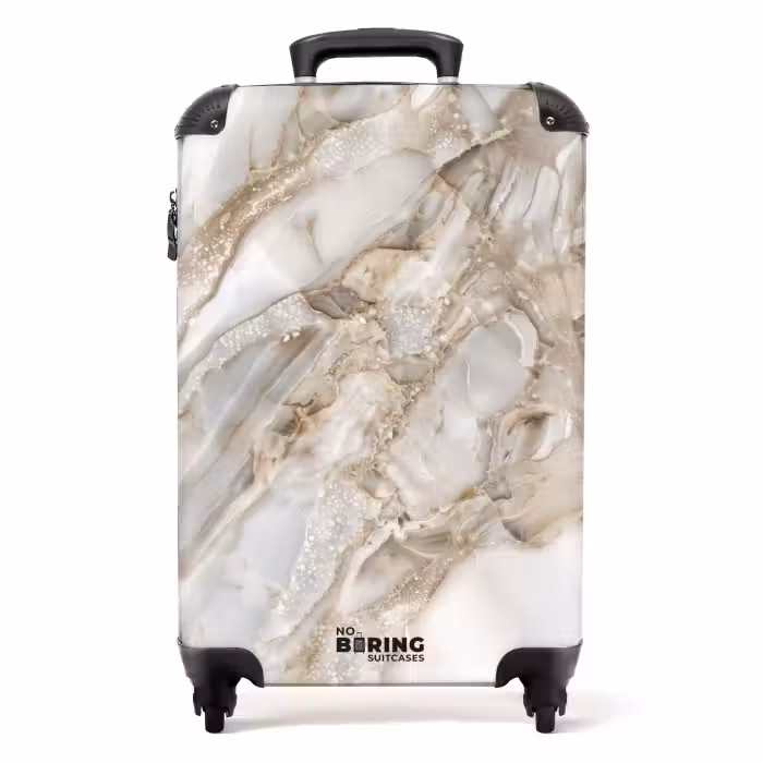 Suitcase - Marble - Crystal Marble in Shades of Sand