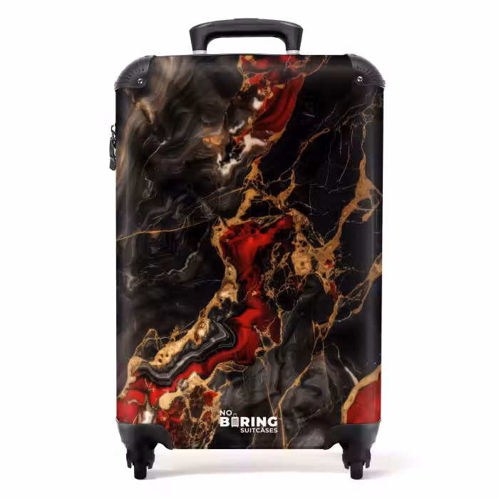 Suitcase - Marble - Fire and Gold in Marble