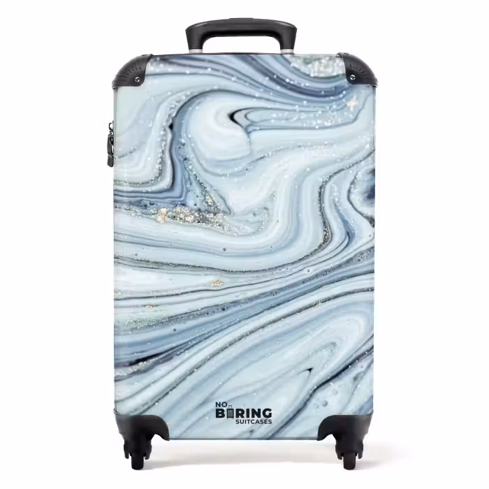 Suitcase - Marble - Icy Marble Waves