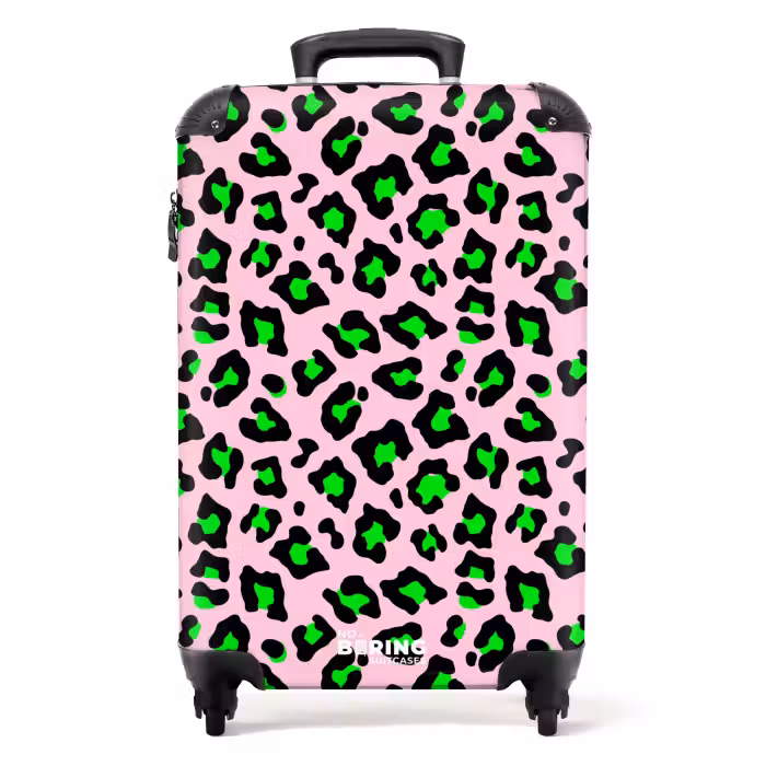 Suitcase - Neon panther pattern
