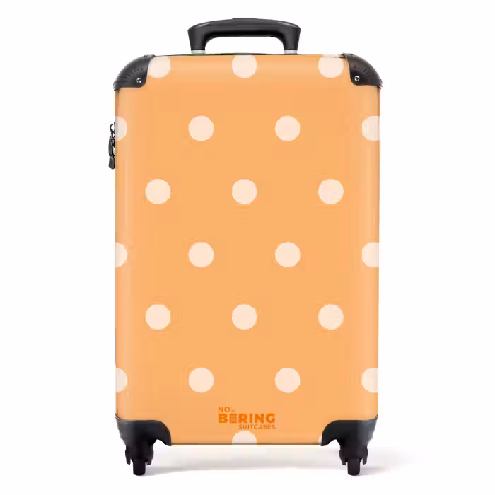 Suitcase - Orange dots pattern