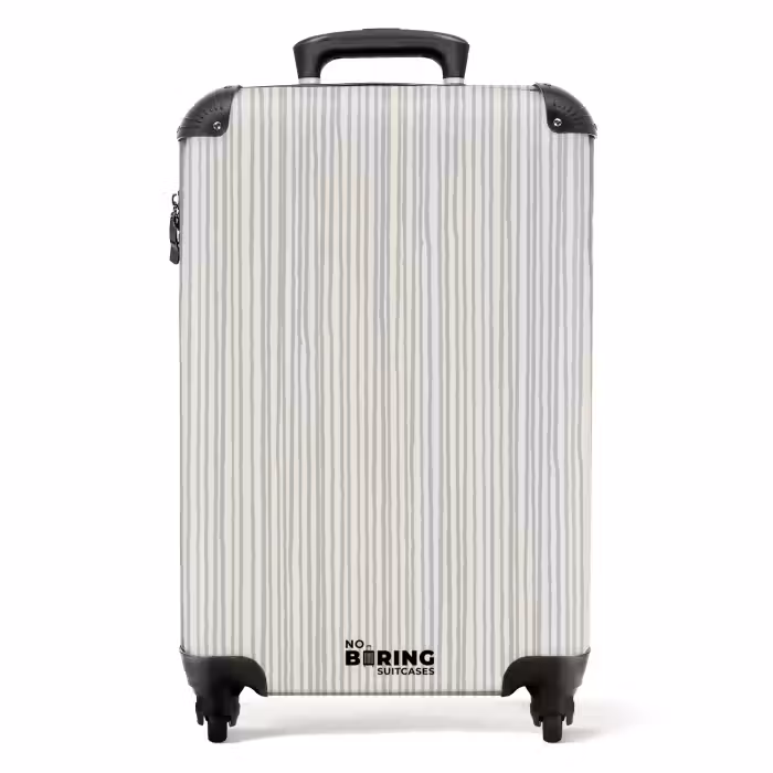 Suitcase - Paint stripes in blue-gray