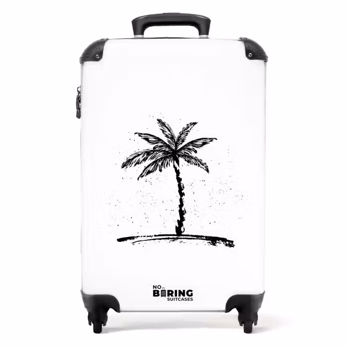 Suitcase - Palm trees - Palm tree on white background