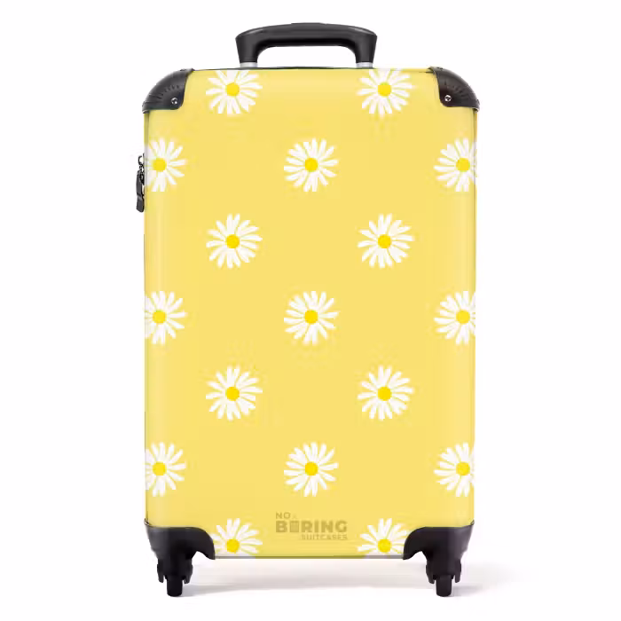 Suitcase - Pastel - Margites on pastel yellow background