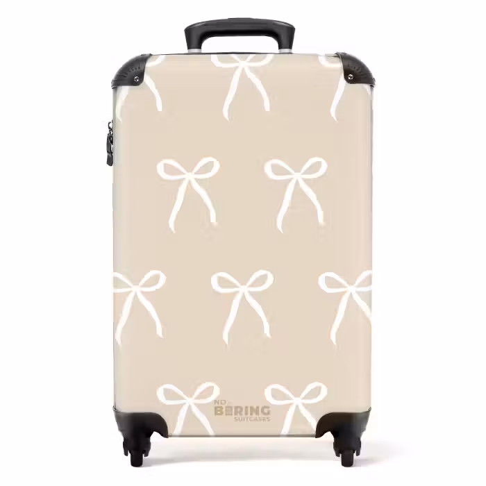 Suitcase - Pattern of bows