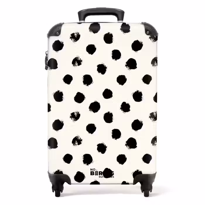 Suitcase - Patterns - Black spots on cream
