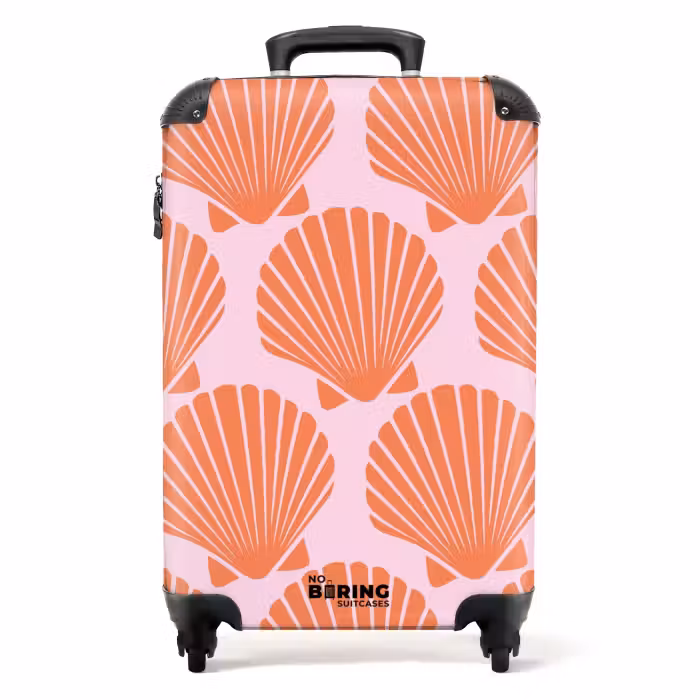 Suitcase - Patterns - Shell pattern in pastel pink