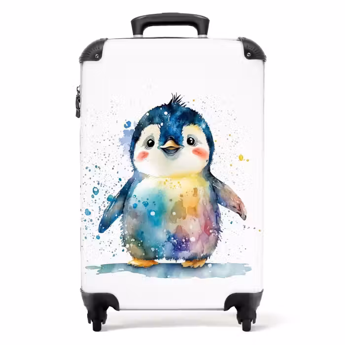 Suitcase - Picasso penguin