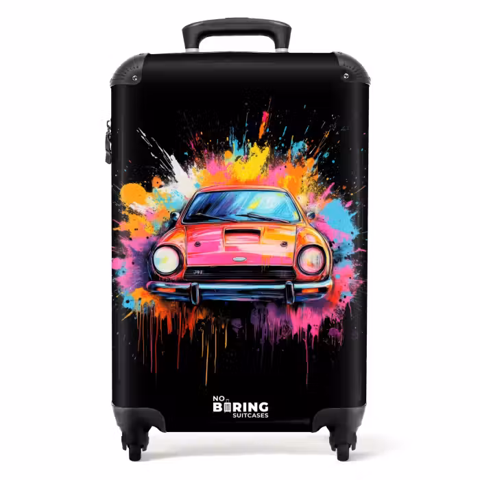 Suitcase - Pink car with colorful paint