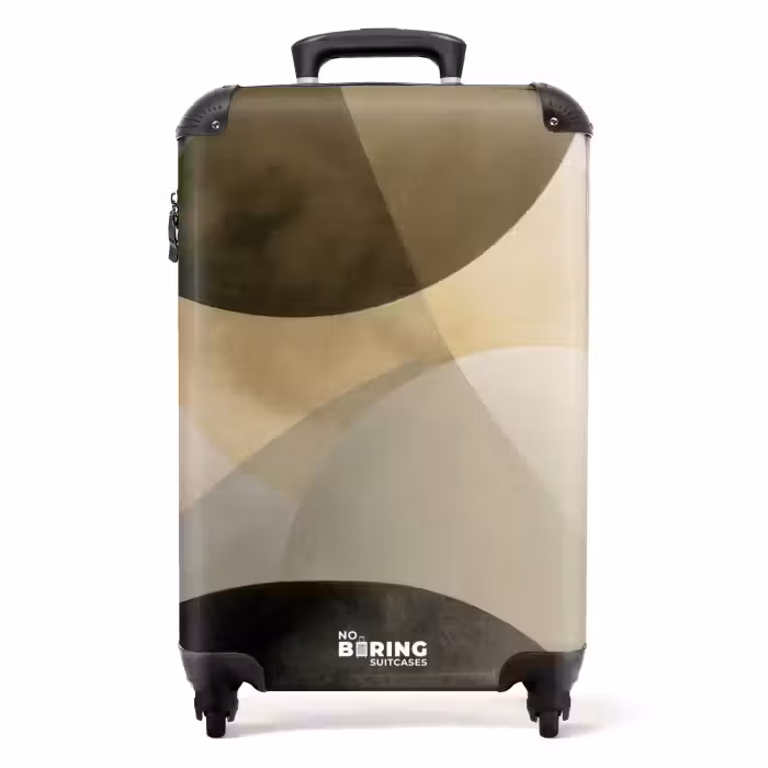 Suitcase - Planes - Abstract - Beige - Circles