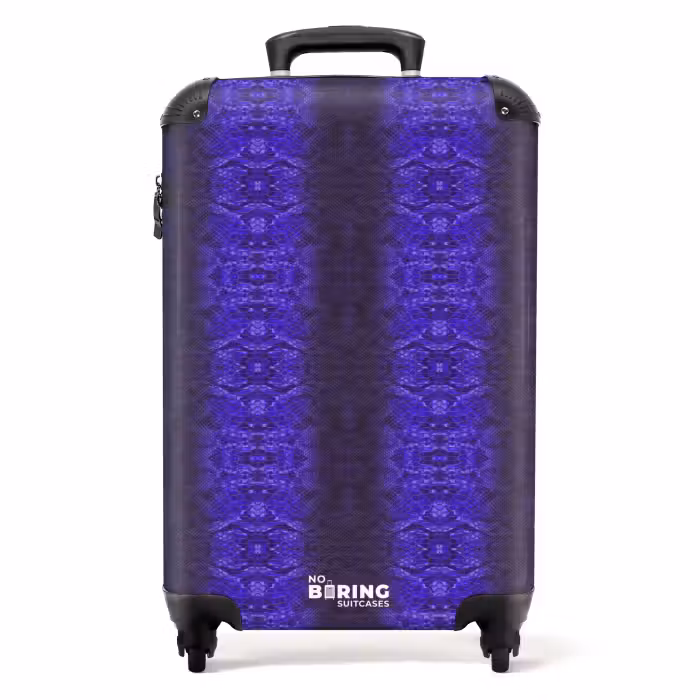 Suitcase - Purple blue snakeskin with symmetrical scale structure
