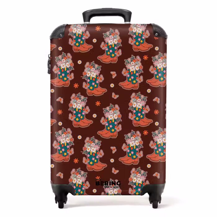 Suitcase - Retro disco boots pattern colorful