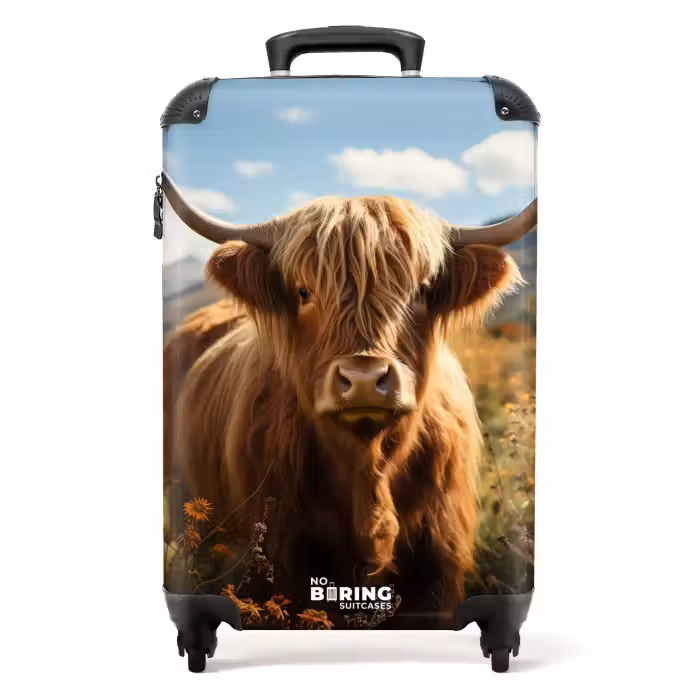 Suitcase - Scottish highlander in pasture
