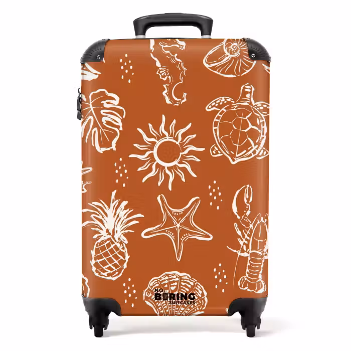 Suitcase - Sea creatures and summer illustrations