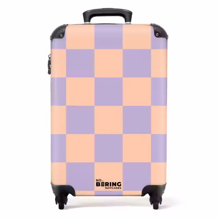Suitcase - Squares - Purple/Orange
