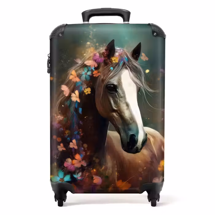 Suitcase - Suitcase - Animals - Horse - Nature - Butterfly - Flowers