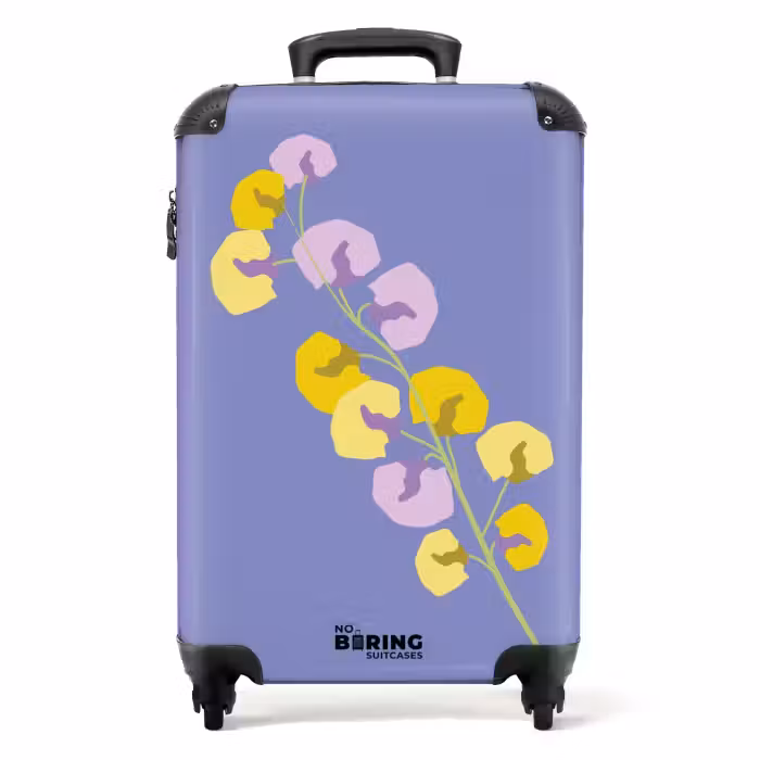 Suitcase - Summer memories - Branches with colorful flowers