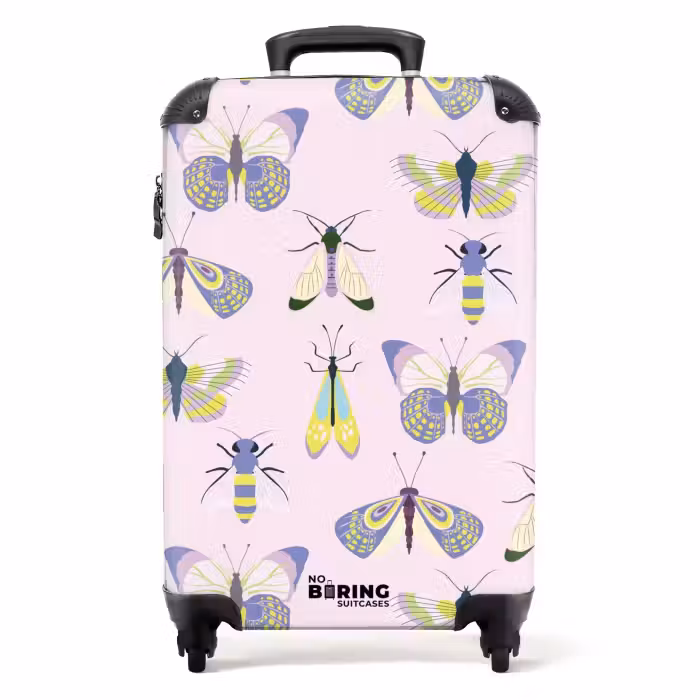 Suitcase - Summer memories - Butterfly and insect pattern