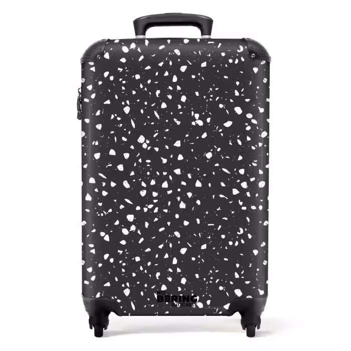 Suitcase - Terrazzo pattern black and white