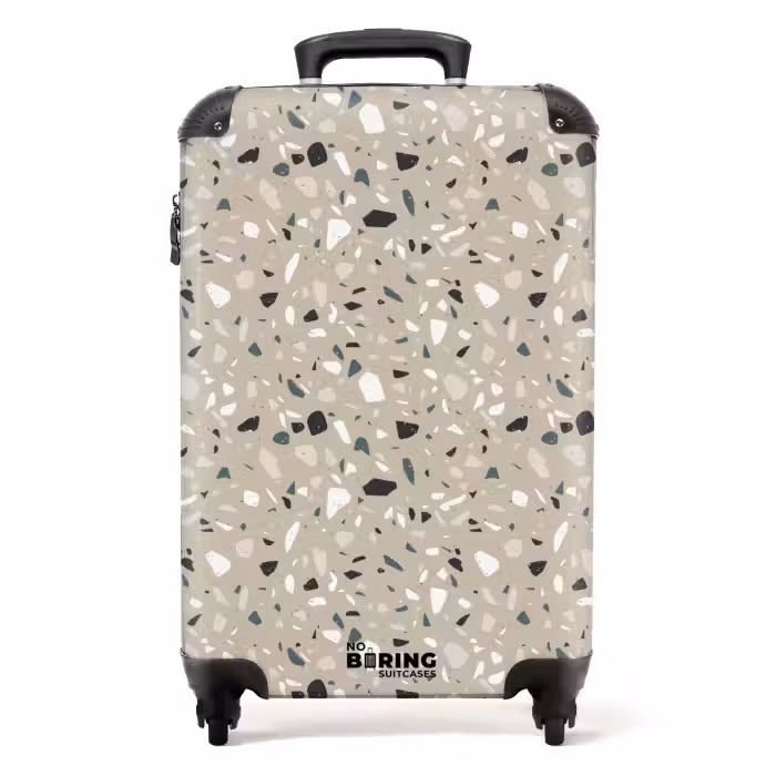 Suitcase - Terrazzo pattern colorful gray green