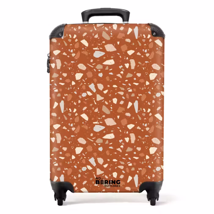 Suitcase - Terrazzo pattern multicolored terracotta