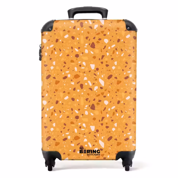 Suitcase - Terrazzo pattern multicolored yellow