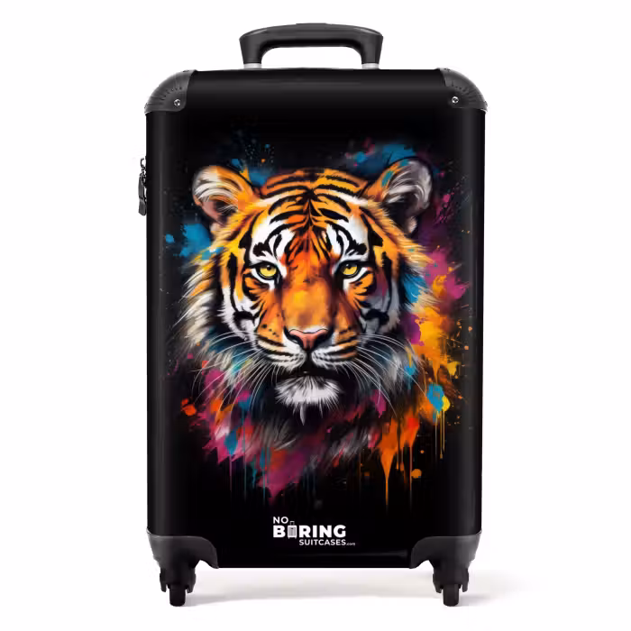 Suitcase - Tiger as a street art piece