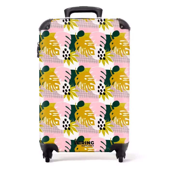 Suitcase - Tropical leaf pattern